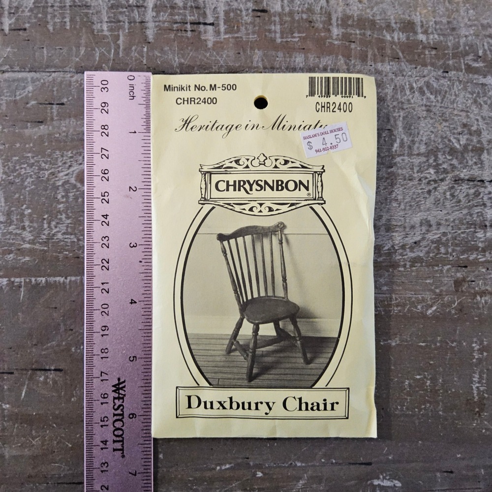 VTG Chrysnbon Duxbury Chair Miniature Kit M-500 Brown Heritage in Miniatures - Picture 2 of 6